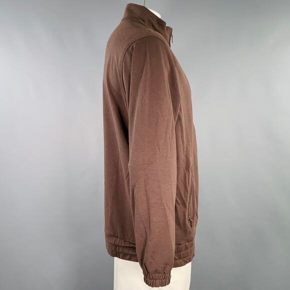 NEEDLES Size L Brown Logo Polyester Zip Up Jacket - Picture 3 of 6